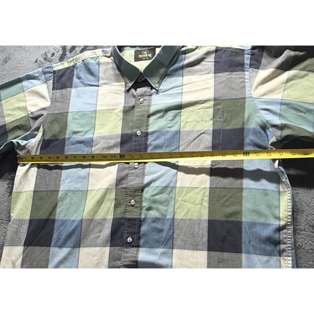 RedHead Blue Plaid Short Sleeve Button Down Shirt. EUC Plaid Preppy - Picture 7 of 9